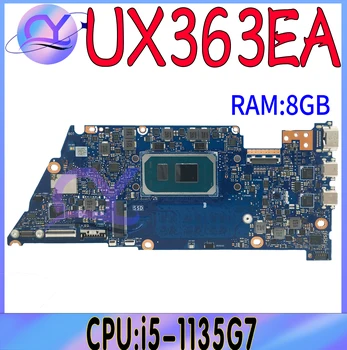 UX363JA UX363EA Mainboard Par ASUS Zenbook Flip 13 UX363 BX363JA RX363JA UX363E Klēpjdators Mātesplatē Ar i5-10./11. 8 GB/RAM