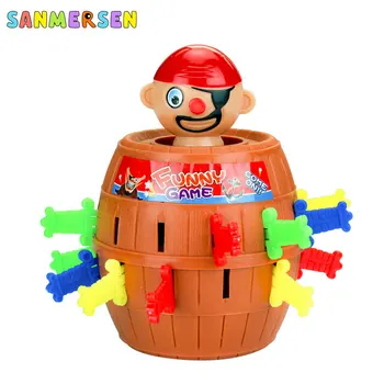 Smieklīgi Bērniem Rotaļlietas Pirātu Barelu Rotaļlietas Laimīgs Stab Pop Up Rotaļlietas Bērniem Interaktīvā Galda Spēle Pirātu Spainis Plastmasas Jaunums Rotaļlietas