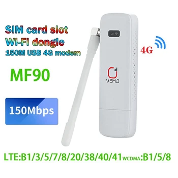 1 Iestatiet MF90, proti, 4G, USB, WIFI, Modem Router Ar Antenu 150Mbps SIM Kartes Slots 4G LTE Auto USB Wifi Maršrutētāja USB Dongle Atbalsta 16 Lietotāji