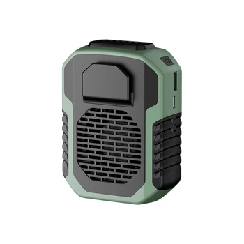 6000Mah Portatīvo Karājas Vidukļa Ventilators Melns-Zaļš Plastmasas USB Uzlādes Mini Augstu Vēja Enerģijas Ventilatoru, Āra Darba