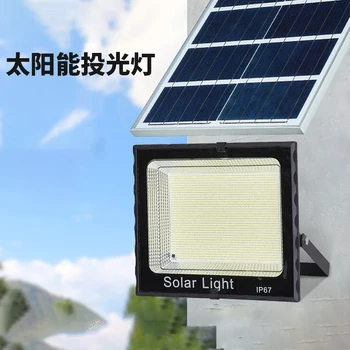2023 Saules prožektors 373 LED Solārās Lampas Izgaismos LED lieljaudas Gaismas Tālvadības IP67 Waterproof Āra Ielu Apgaismojums