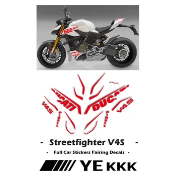 Streetfighter V4 V4S V4SP Aptecētājs Decal Korpusa Uzlīmes Visiem Auto Līnijas Uzlīmes Visus Logo, Par Ducati V4S Streetfighter Par Ducati