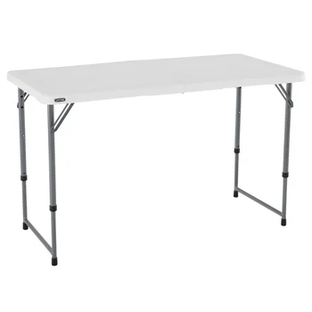 Dzīves 4' Fold-In-Puse Regulējams Galda, Balta Granīta studiju galds biroja galds biroja galda mēbeles