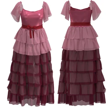 2023 Rozā Princešu Kleitu, Tērpu Apģērbu Cos Kostīmu Darbības Drēbes Meitenēm Sieviešu Vasaras Puse Kleita