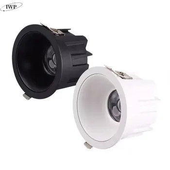 Ūdensizturīgs IP65 LED Iegulto COB Downlight Dimmab 7W12W 15W 18W 20W 24W, kas Piemērojami Virtuve, Vannas istaba dziļi Anti glare Uzmanības centrā