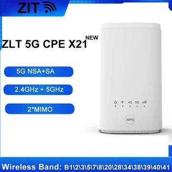 Oriģinālu zīmolu jaunu 5G produktu CPE ZLT X21 WIFI rūteris, bezvadu maršrutētāju ar SIM karti, 5g duālās frekvences VDI+SA modemu 5g wifi