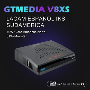 GTMEDIA V8XS Satelīta Dekoders Čīle, Peru LA IKS 70 W 61W DVB-S/S2/S2X H. 265 HD Uztvērējs V8X V9 Ministru Smart TV Set Top Box
