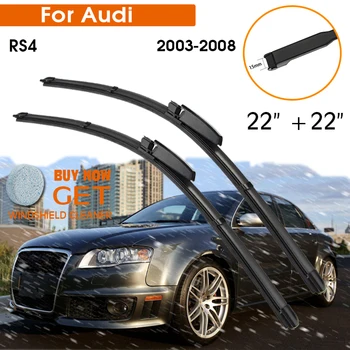 Auto Tīrītāju slotiņu Audi RS4 2003-2008 Vējstiklu Gumijas, Silikona Piepildīt Priekšējā Loga Tīrītājs 22