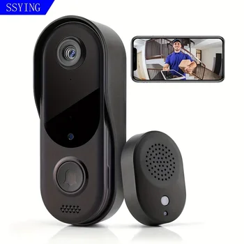 Smart WiFi Remote Video Durvju, Saprātīga Vizuālo Durvju Mājas Domofons HD Bezvadu Uzlādējamais Drošības Durvis, Durvju