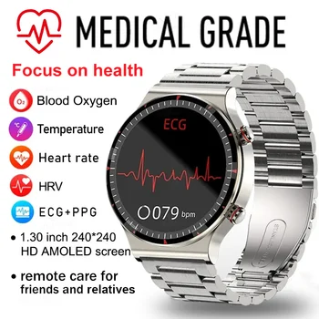 Precīzu EKG+PPG Smart Skatīties Vīrieši Veselīgu Uzraudzības asinsspiedienu, Ķermeņa Temperatūru Sporta Smartwatch Par Huawei Xiaomi