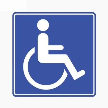 Parakstīt Invaliditātes Brīdinājuma Auto Uzlīme PVC Ūdensnecaurlaidīga Decal Klēpjdatoru Čemodāns, Kravas automašīnu, Motociklu, Auto Piederumi 11cm*11cm