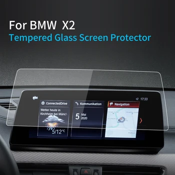 Par 2023. gadam BMW X2 Ekrāna Aizsargs Ātruma Centrālās Konsoles Displejs Rūdīta Stikla ar aizsargplēvi Navigator Aizsardzība
