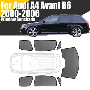 Pasūtījuma Magnētisko Auto Loga Saulessargs Audi A4 Avant B6 2000. - 2006. Gada Allroad Vagonu Aizkaru Acs Priekšējā Vējstikla Rāmis Aizkaru