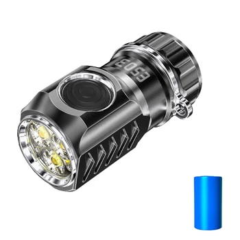 BORUiT 3000LM Jaudīgs LED Lukturītis 3*SST20 Mini Lāpu USB Rechargeable18350 6-Mode Ūdensizturīgs Lāpu Kempings Kalnietis