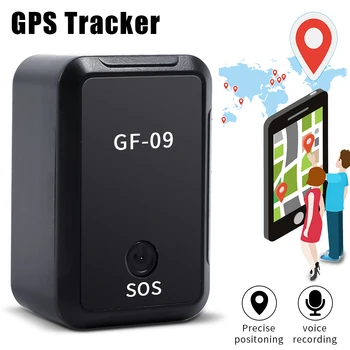 GF09 Mini Auto GPS Tracker WIFI+£+GPS Reālā Laika Uzskaite Anti-Zaudēja SOS Ierīces App Kontroles GF-09