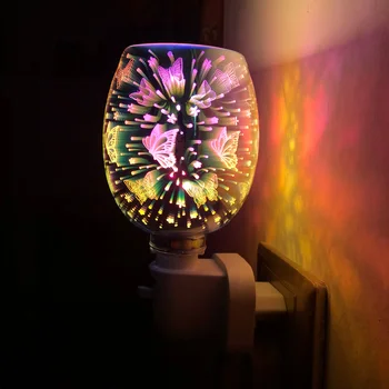 3D Stikla Elektriskā Vasks Rakstītājs Pievienojiet Eļļas Degļu Vasks Izkūst Deglis Svece Siltāks Aromāta Izkliedētājs Lampas Dāvanas Draugiem Smaržas