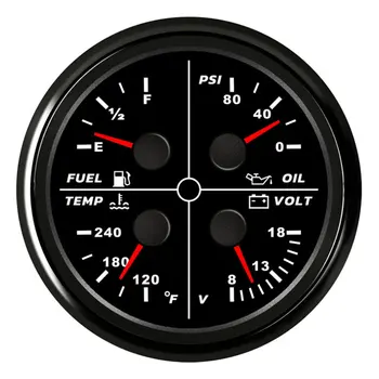 Daudzfunkcionāls LCD Instrumentu TFT Rādītājs ar APGR. / min Degvielas līmenis Motora temperatūras Eļļas spiediens Motora darba stundas
