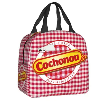 Cūku Cochonou Logo Izolētas Pusdienas Soma Sieviešu Atkārtoti Silts, Vēsāks Siltuma Pusdienas Box Office Pikniks Ceļa Pārtikas Tote Somas
