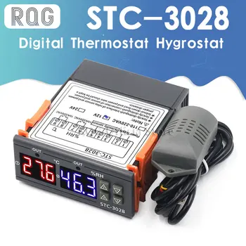 STC-3008 Ciparu Termostats STC-3028 Temperatūras un Mitruma Kontrolieris Termostats Humidistat Termometru, Higrometru, Vadības Slēdzis