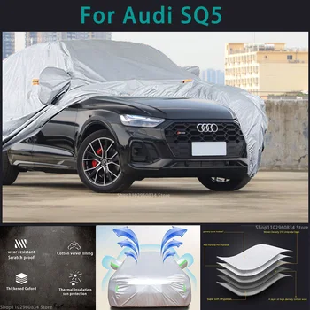 Audi SQ5 210T Full Auto Pārsegi, Āra Saules uv aizsardzību, Putekļi, Lietus, Sniega Aizsardzības Auto seguma