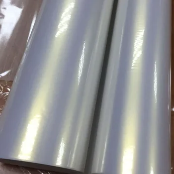 100*152cm/Roll Augstas kvalitātes Glancēts Balts Hameleons Vinyl Wrap Plēve Ar Gaisa Piesārņojošo Auto Ietīšana Filmu