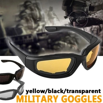 Motociklu Brilles Armijas Polarizētās Saulesbrilles, Medību Šaušana Airsoft EyewearMen Acu Aizsardzība Pretvēja Moto Brilles