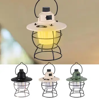 Kempinga Lampas Akumulatoru Powered LED Lampa USB Portatīvās Lampas Un Tālruņa Lādētāju Ūdensizturīgs Telts Gaismas Ar 3 Gaismas Režīmi Telts Gaismas