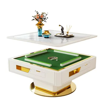 Rock kuģa pacelšanas mahjong galda, daudzfunkcionāla, pilnībā automātiska mahjong mašīna, kafijas galds, pusdienu galdu, trīs vienā
