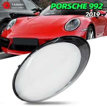 Lukturis Objektīva Vāciņu, Par Porsche 992 2019 2020 2021 2022 Lukturu stikli Shell Lampas Toni, Caurspīdīgs Pelēka Regula