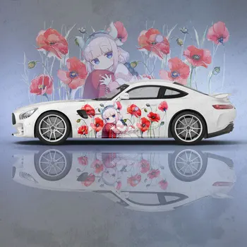 Kamui Kanna Anime Meitene 2gab Auto Uzlīmes Universālas Automašīnas Decal Auto Uzlīme Univers Auto Uzlīmes Anime Auto Sānu Ķermeņa Decal