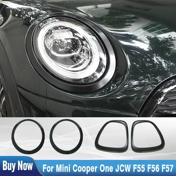 Mini Cooper Vienu JCW F55 F56 F57 Auto Lukturu Galvu, Asti Aizmugures Loka Gaismu, Melns Gredzens Aptver Auto-Stils Aksesuāri
