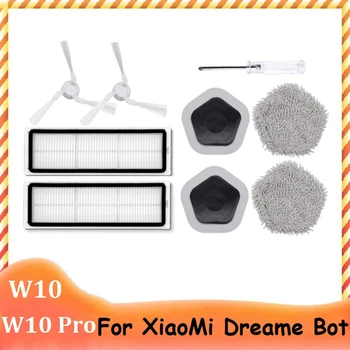9Pcs Par Xiaomi Dreame Bot W10 & W10 Pro Robots putekļsūcējs Rezerves Komplekts HEPA Filtrs Sānu Birste Mop Audumu Un Mopu Turētāju B