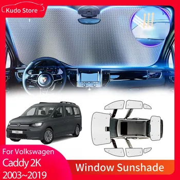 Pilns Pārklājums Saulessargi par Volkswagen VW Caddy 2K MK3 Maxi 2003~2019 2004. Gada Līdz 2015. Saulessargam Pad Windows Saules Ēnā Segumu Piederumi