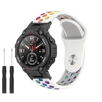 Elpojošs Silikona Siksna Huami Amazfit T-REX 2 Smart Watchband Sievietes, Vīrieši Aproču Par Xiaomi Amazfit T-Rex/T-Rex Pro Correa