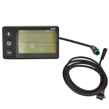 S866 Elektrisko Velosipēdu LCD Displejs Elektriskā Motorollera Displeja Mērītājs Vadības Panelis Ar Ūdensizturīgu Kontaktdakšu Un Ūdensizturīgs Līnijas