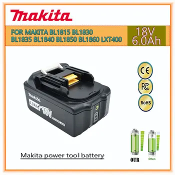 18V, Makita 6.0 Ah li-ion akumulatoru Makita BL1830 BL1815 BL1860 BL1840 Nomaiņa Barošanas Akumulatora Instruments