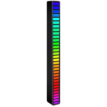 RGB Skaņas Kontrole Ritmu Gaismas, 32 LED 18 Krāsas Audio Spektra Analizators, Balss Aktivizēta Atmosfēru, Gaismas, Auto, Spēļu Istaba