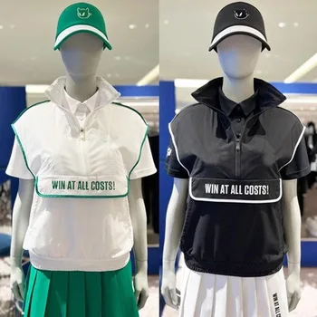 Dienvidkorejas sākotnējā vienotā WAAC Golfa sieviešu 23 vasaras Golfa sieviešu logo, kabatas, apkakle pusi rāvējslēdzēju elpojošs veste