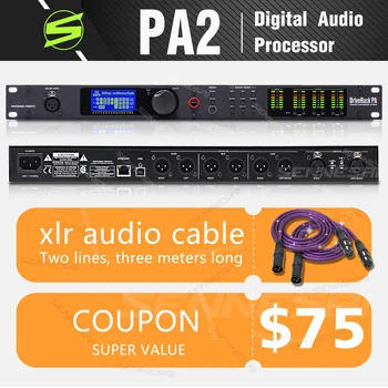 PA2,2 Ieejas 6 Izejas Posmā Audio Procesors Oriģinālo Programmatūru Pro Audio Draiveri Plaukts Professional Skaļruņu Audio Procesors