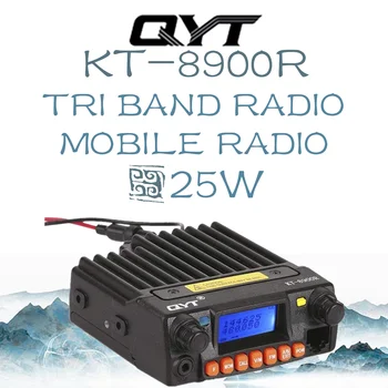 KT-8900R QYT 2M/1.25 M/70CM Mobilo Radio Tri-Band 25W Dual Gaidīšanas 200CH Amatieru Radio KT-8900 Modernizētas Versija