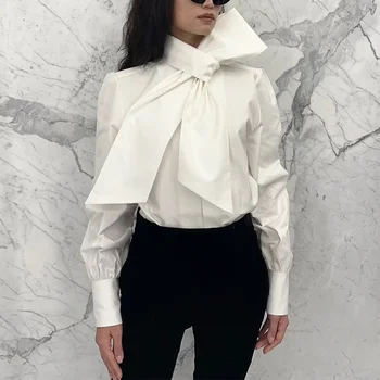2023 Skrejceļa Palace Vintage Stila Krekli Dāmu Elegent Lielu Tauriņu Garām Piedurknēm Izšuvumi Blūze Sieviešu Modes 100% Kokvilnas Krekls
