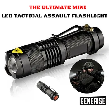 Mini Taktiskais Kabatas Portatīvo LED Kempinga Lampas, 3 Režīmi Rokas Spēcīgs LED Lukturis Gaismas Laternas Self Defense