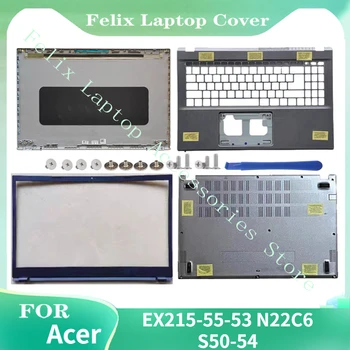PAR Acer EX215-55-53 N22C6 S50-54 Klēpjdatoru LCD Back Cover/Priekšējo Vāciņu/Plaukstu Balsts/Apakšējā Vāciņa Plastmasas stila pelēks klēpjdators Gadījumos