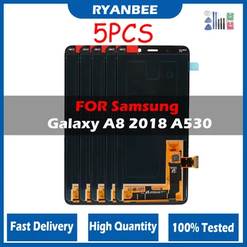 5gab/Daudz Oriģinālu Amoled LCD Samsung Galaxy A8 2018 A530 A530F A530F/DS Lcd Displejs, Touch Screen Digitizer Montāža