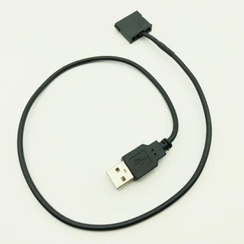 SATA uz USB Strāvas Kabeļa Adapteris USB 5V Vīrietis, Lai 15Pin SATA Sieviešu Ports Barošanas 2.5 collu Klēpjdators SATA HDD 22AWG Black 50cm