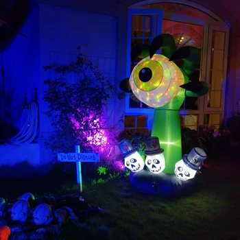 6 Pēdām Halloween Piepūšamās Briesmonis Roku ar Ābola LED Gaismas rotājums Pagalmā Dārza Zāliena brīva gaisa piegāde