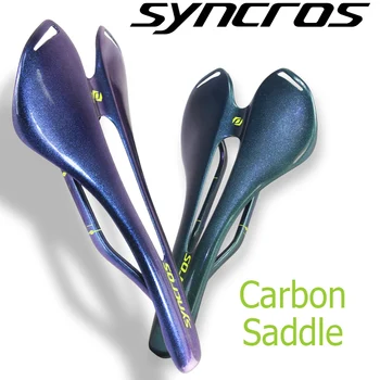 Syncros Zils/Zaļš Spīdums Pilna Oglekļa Šķiedras Ceļu MTB Velosipēdu Sēdeklis Sēdeklis Viegls Velo Daļas