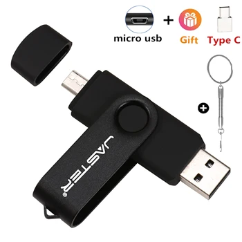JASTER 3 in 1 USB Stick TYPE-C, USB Flash drive OTG Pen Drive Pendrive Android Viedtālrunis Bez Atslēgu piekariņi Dāvanu 64GB, 32GB 16GB