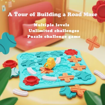 Bērniem Puzzle Rotaļlietas Ceļa Labirints, Sacīkšu Auto Trasi Izglītības Mātes-bērna Interaktīvas Spēles Bērniem Dāvanas Agrīnās Izglītības Ēka