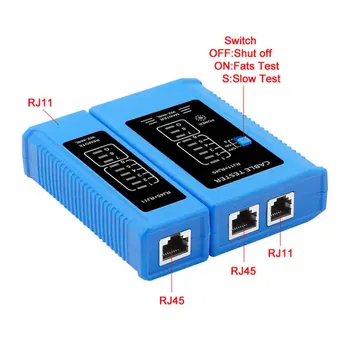 Vadu Problēmu Atklāšanas Tīklu Kabeļu Testeri Daudzfunkcionāls Plaši Izmanto Ethernet Lan LED Indikācija Remonta Rīku RJ45 RJ11